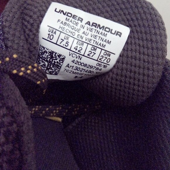 Under Armour Ripple MTL Charcoal Grey Low Top Sneakers Women Size 10 - Picture 8 of 16